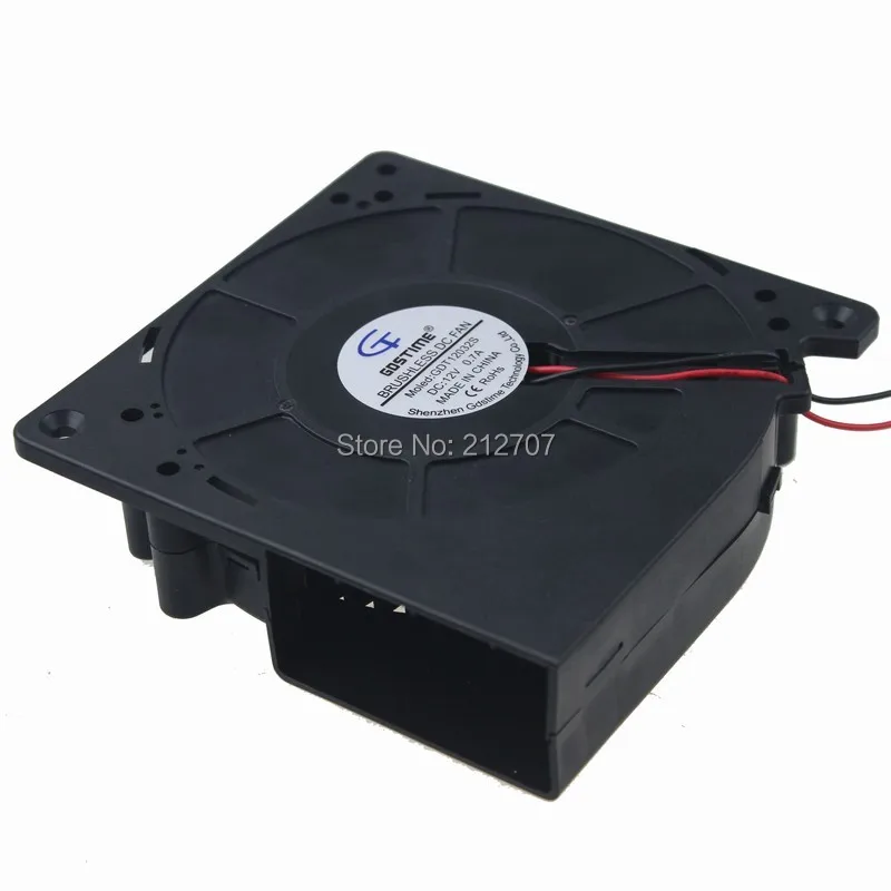 2 шт./компл. черный Gdstime DC 12 V 2Pin(12 см); 120x120x32 мм промышленного алюминиевого профиля переносный вентилятор 12032 s