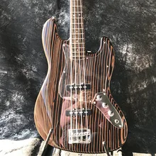 Free shipping Good sound Starshine JAzz Bass electric guitar zebra wood body and neck Free shipping Good sound Starshine JAzz Bass electric guitar zebra wood body and neck
