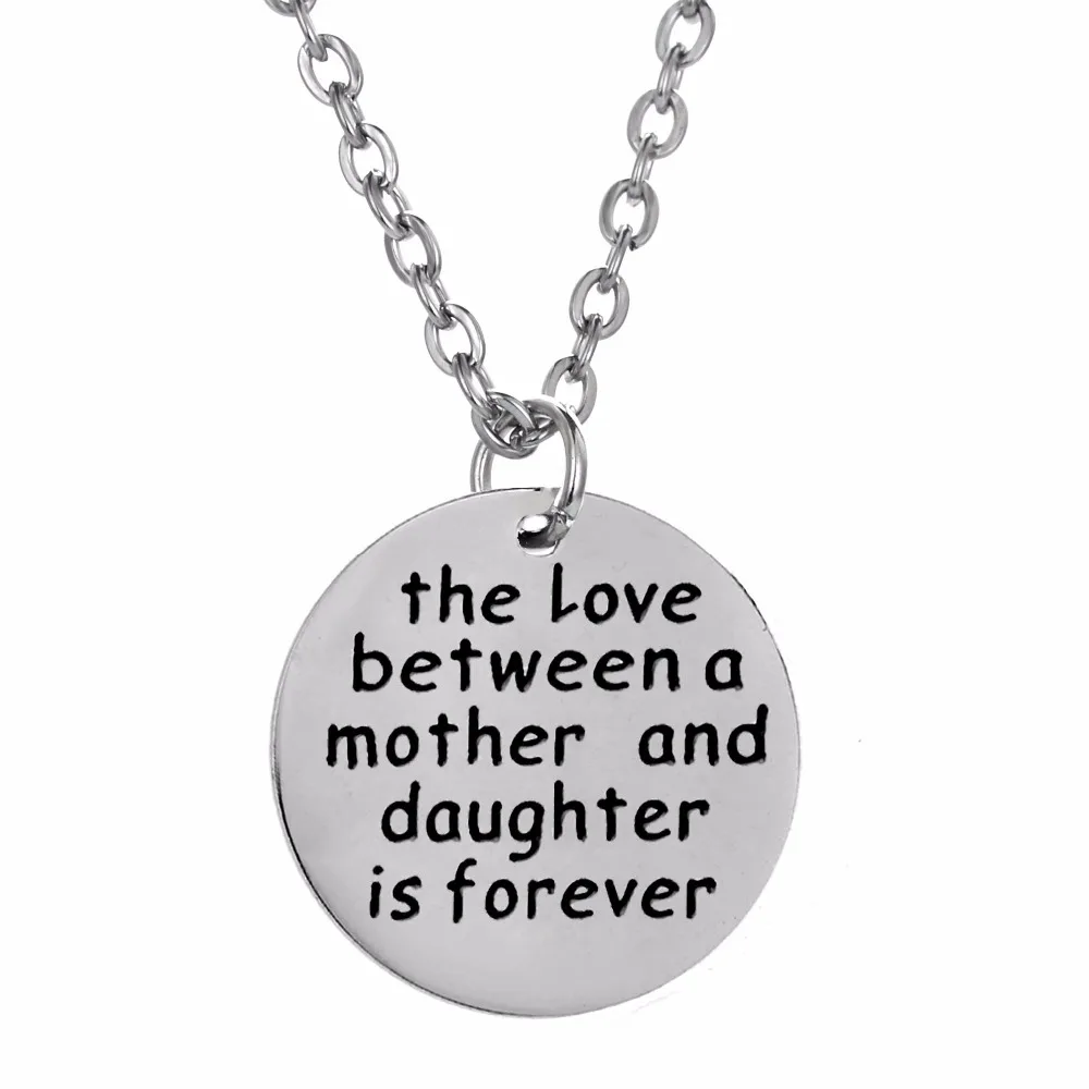 12PC/Lot Stainless Steel Pendant Love Between A Mother And Daughter