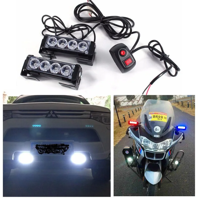 

12v Led Car strobe light beacon flash Viper signals Auto Motorcycle daytime driving light Emergency hazard Caution warning light