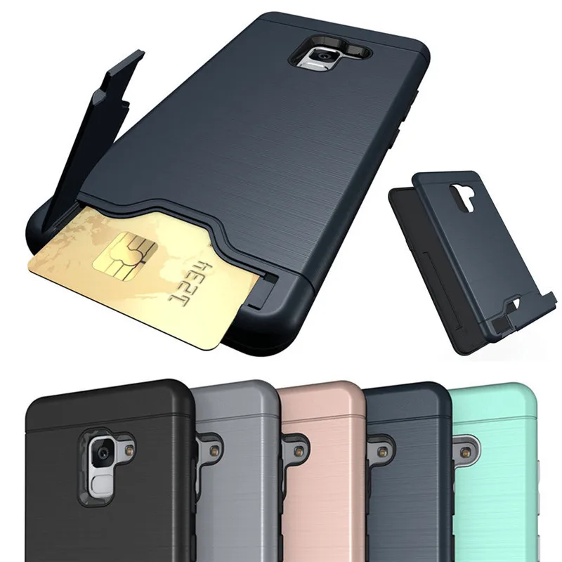 

For Slide Silicon Case PC Cover For Samsung S9 Plus Phone Case S8 Note8 Note9 Hard Cover For Samsung Galaxy A8 2018 A3 A5 Holder