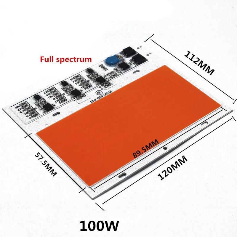 AC 220V 100W 150W 200W cob светодиодный светильник для выращивания, чип полный спектр 370nm-780nm и белый для комнатных растений, рост рассады и цветов