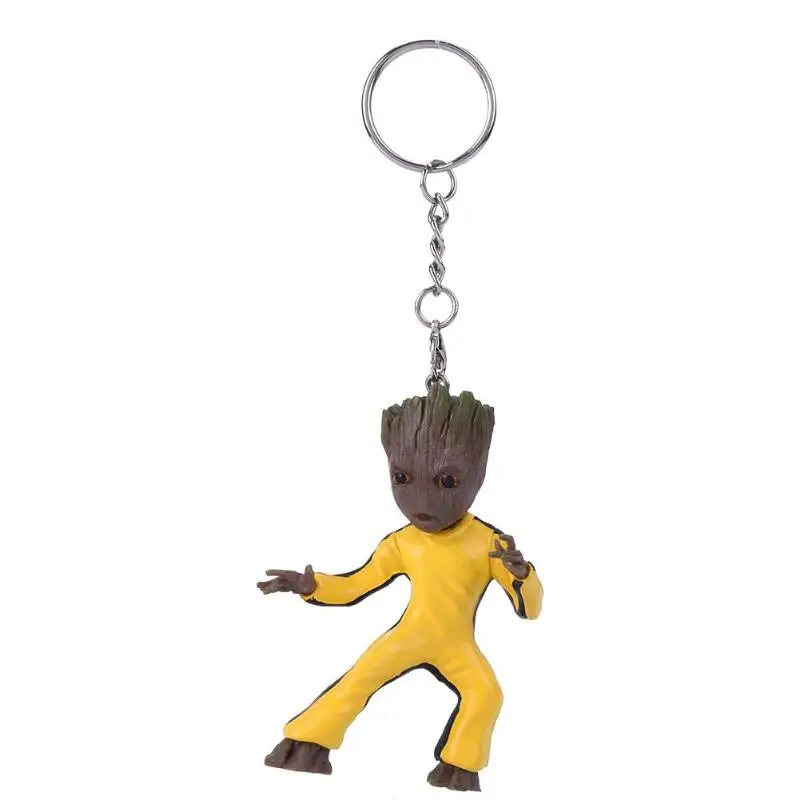 Baby Groot фигурки, игрушка, брелок для ключей, украшение для дома, Милая модель, игрушка для детей, мультяшное дерево, человек, брелок, Автомобильный подвесной декор, брелок - Цвет: 06