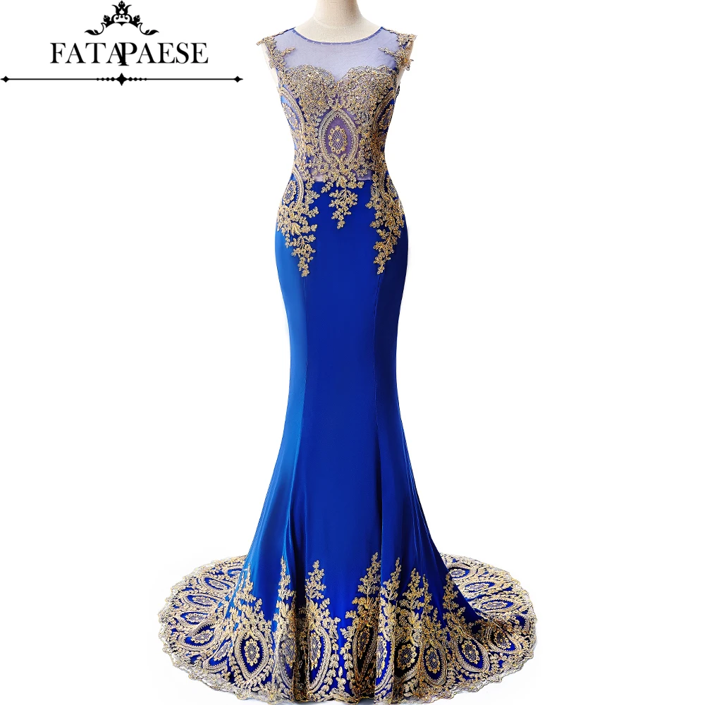 royal blue and gold prom dresses 2019
