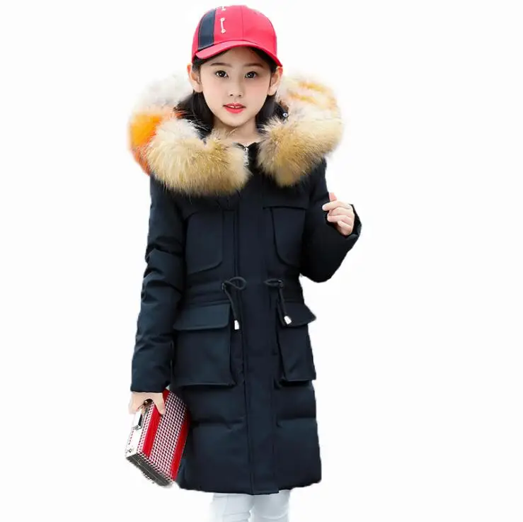Kids Girls Down Coat 2019 Winter Jacket For Girls Coat Baby Warm Hooded Outerwear Coat Girls Clothing Children Down Parkas