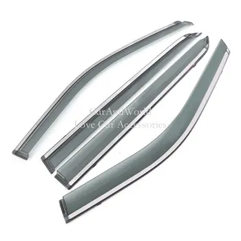 preço Para Nissan Kicks 2017 2018 2019 Porta Janela Viseira Ventilação Shades Sun Chuva Defletor Toldos Guarda Adesivos De Carro-estilo Acessórios