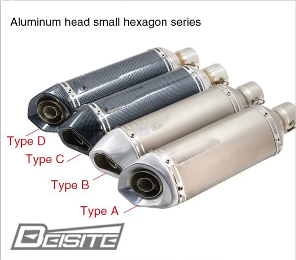Akrapovic escape moto aleación de aluminio acero inoxidable ID 51mm fibra de carbono en línea moto rcycle con dB asesino