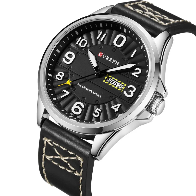 CURREN повседневные мужские часы Топ бренд класса люкс мужские кварцевые часы водонепроницаемые спортивные военные часы мужские кожаные часы Relogio Masculino