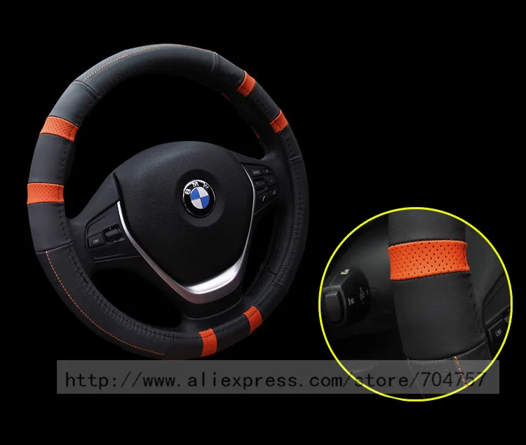 Крышка рулевого колеса автомобиля для BMW для CRV салонные аксессуары из натуральной кожи чехлы на руль для CRV