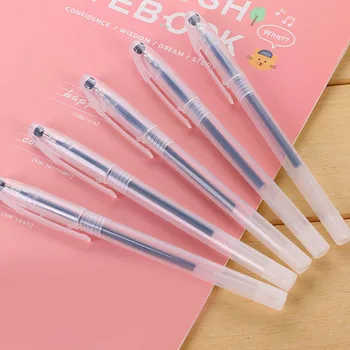 

New transparent pen PP disappearing pen case regular gel pen red blue black pen universal dry rod school office stationery