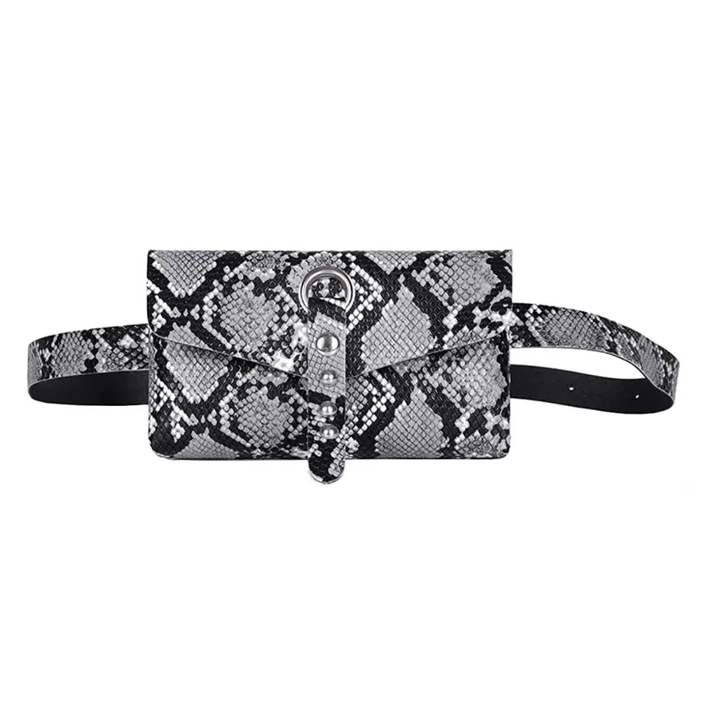 Serpentine Fanny Pack Ladies PU Leather Waist Belt Bag women Mini Disco Waist pack luxury handbags women bag designer chest bag