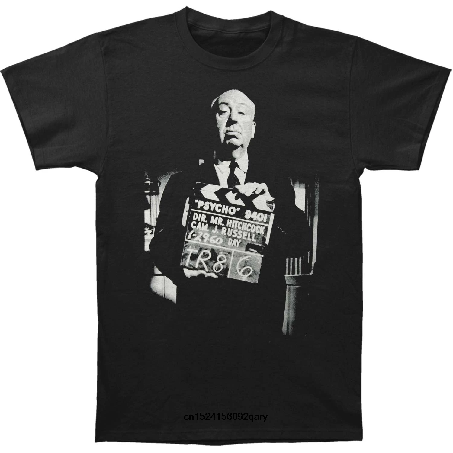 

Men Funny T Shirt Women Cool tshirt Alfred Hitchcock Psycho FashionT-shirt
