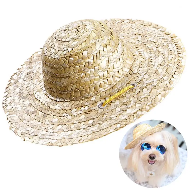 YOULY Straw Hat for Dogs, X-Small/Small