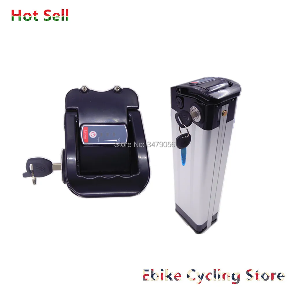 Best Free Shipping 250w 350w 500w electric bike scooter ebike silver fish seat post bottom discharge port battery pack 3
