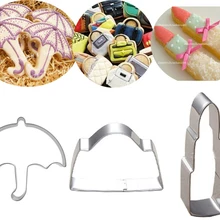 1 шт., ювелирное изделие для девочек серии вешалка для зонтов и сумок средства ухода за губами для нарезки печенья в виде для торта из нержавеющей стали, губные помады, металлическая Форма для торта резчик, принадлежности для выпечки Инструменты