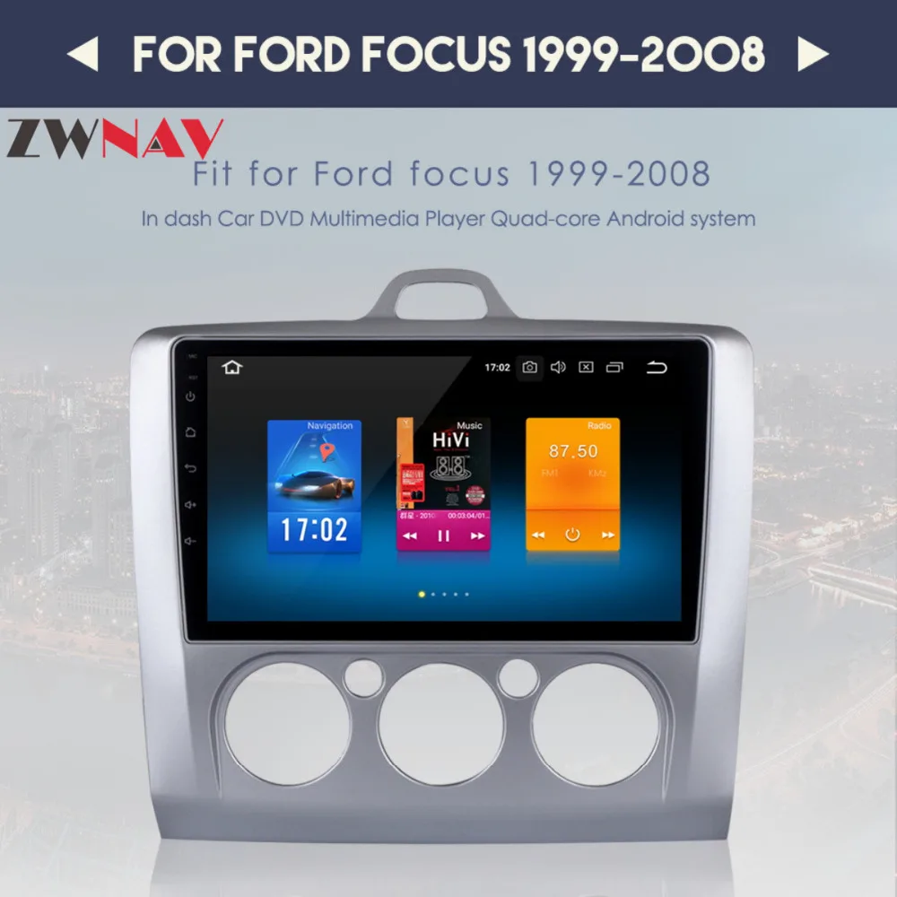 Flash Deal 2 din Android 8.0 car dvd radio video player 4G+32G 9 inch for Ford Focus 2004 - 2011 wifi BT navigation Quad Core map 2G FM RDS 1