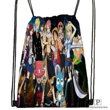 Custom One Piece Drawstring Backpack Bag for Man Woman Cute Daypack Kids Satchel Black Back 31x40cm
