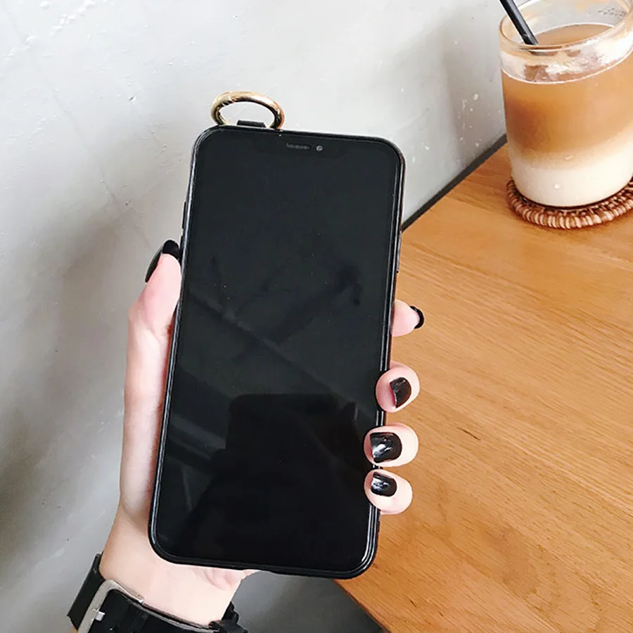 Чехол из ТПУ + поликарбоната на ремешке для iphone 11 pro XR X XS MAX 7 8 6S 6 plus чехол модный