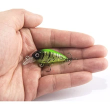 1PCS 4cm 4 5g Swim Fish Fishing Lure Artificial Hard Crank Bait topwater Wobbler Japan Mini
