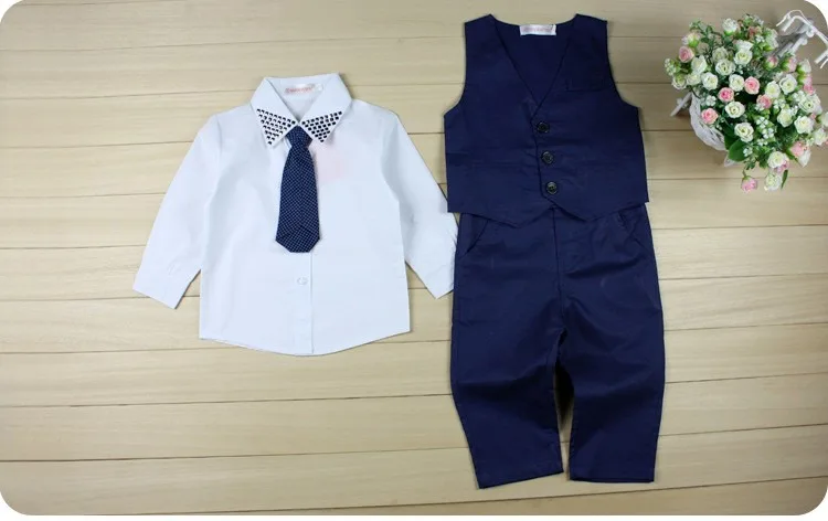 Г. Комплект из 3 предметов, осенние детские комплекты одежды для отдыха костюм с жилетом для маленьких мальчиков нарядная одежда для свадьбы, деловой костюм