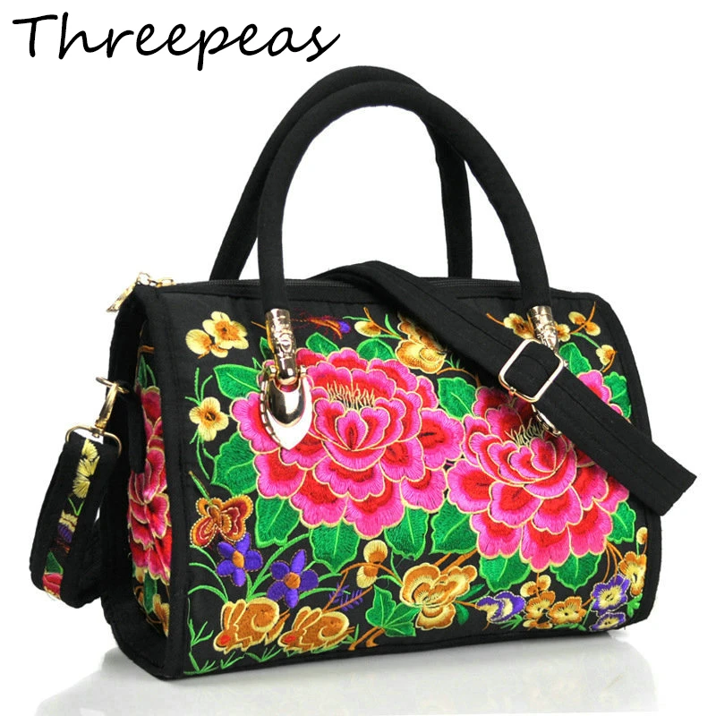 Handsbag Threepeas Cina Bordir Tas Wanita Nasional Buatan Tangan Bunga Antik Untuk Wanita Tote Travel Tas Bahu Tunggal Embroidery Bag Bag Womenwomen Bag Aliexpress