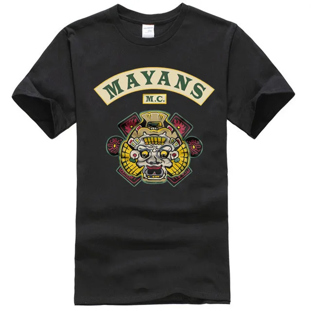 

Mayans M.C. Backpatch Official Sons of Anarchy Black Mens T-shirt