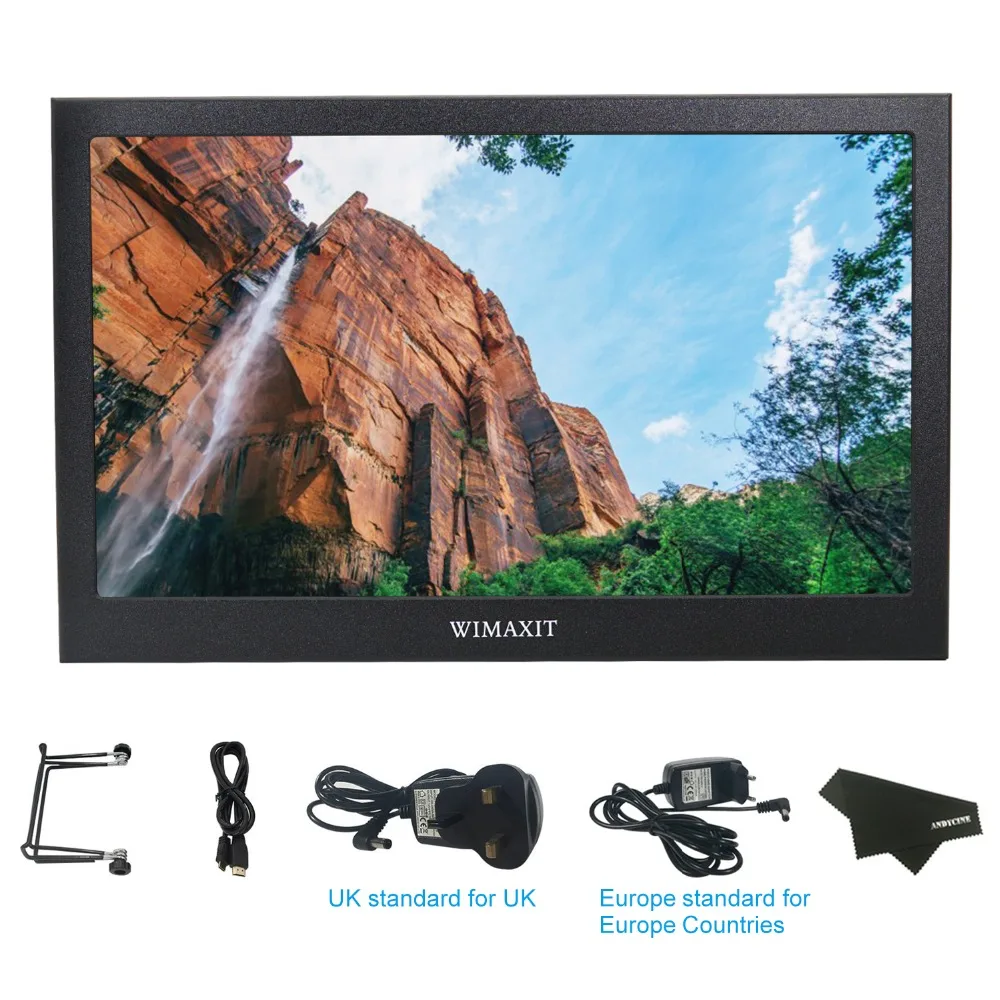 

WIMAXIT M1330 13.3 Inch IPS 1080P Aluminum Housing USB-Powered HDMI Monitor Screen Game Monitor for PS3/PS4/X box/Raspberry PI