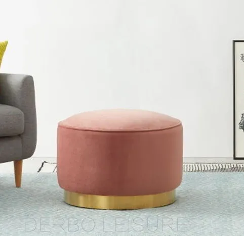 

Fashion Modern Design Upholstered soft cover colorful low dining stool, living room ottoma loft make up shoes change stool 1PC
