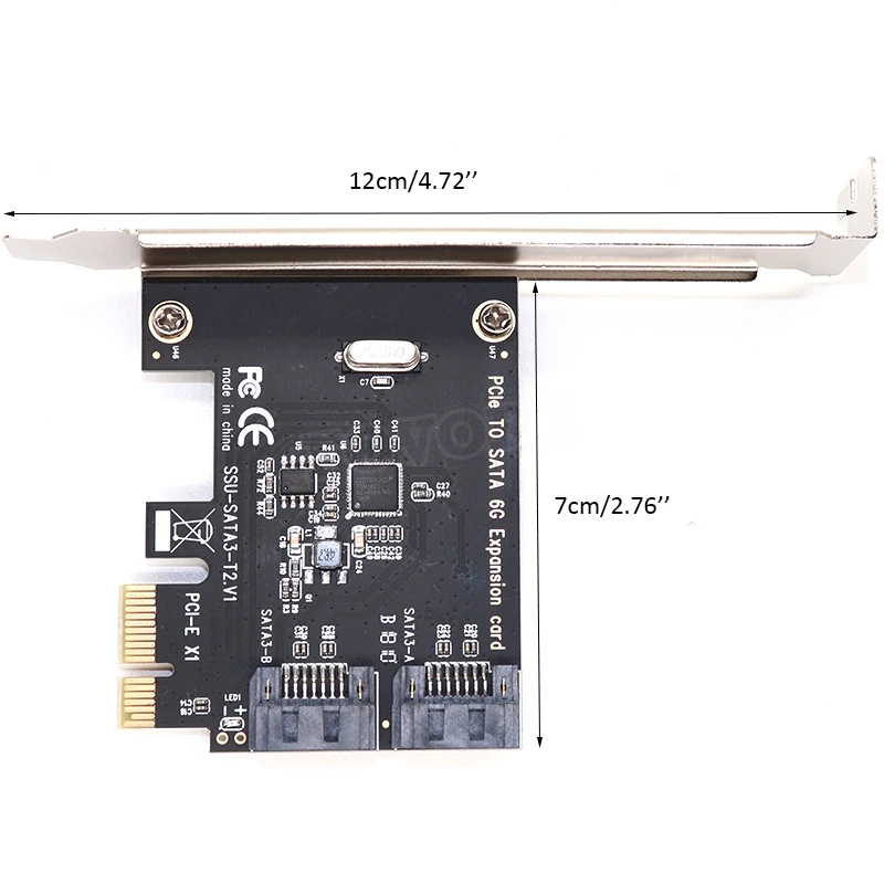 PCI E Express SATA 3 0 карты расширения с кронштейном 2 Порты и разъёмы III SSD sata 6 Гбит