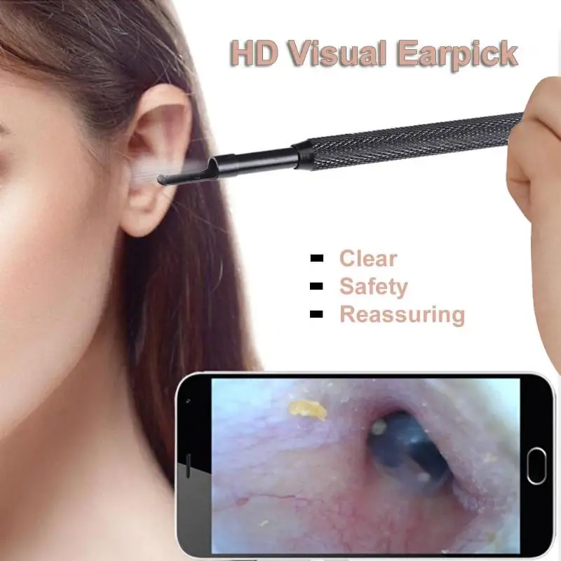 

3-in-1 HD Visual Ear Spoon USB Ear Cleaning Tool In-ear Ear Spoon Endoscope Earpick Mini LED Camera Pen
