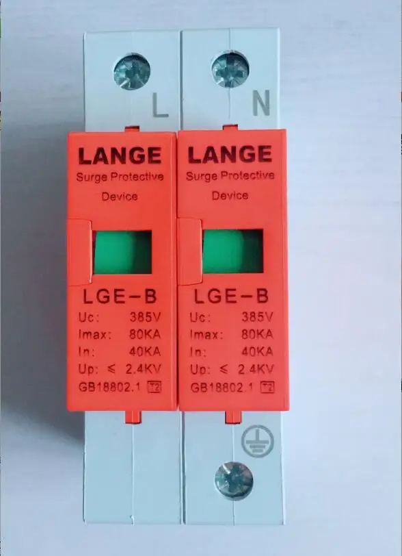 Din Rail Lightning protector 2P 385V surge arrester household 10-20KA 20-40KA 30-60KA 40-80KA | Обустройство дома