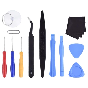 

12 Pieces Opening Pry Repair Tool Kit for Apple iPhone 4/ 4S/ 5/ 5S/ 6/ 6 Plus/ 6S/ 6S Plus