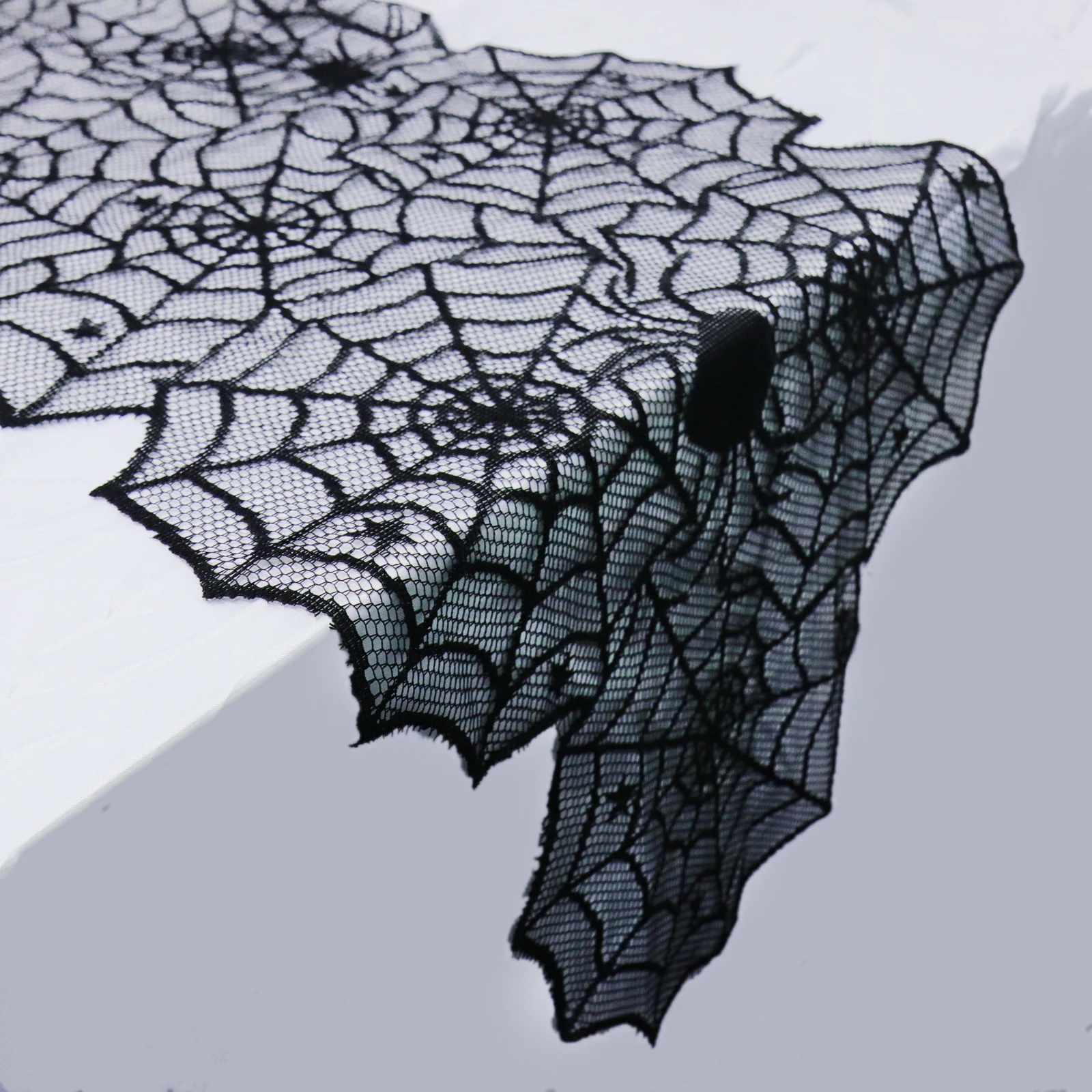 

17x72 inch Halloween decoration cobweb table runner ghost spider web mesh table decor festival table decorations supplies