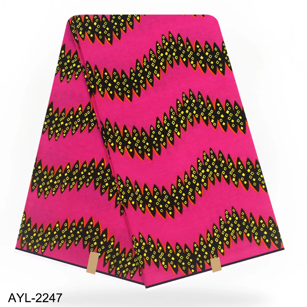 

15 Design best quality African printing wax fabric 100% cotton Ankara real Wax Fabrics AYL-2244-2258