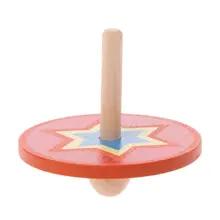 2019 New Premium Baby Toy Wood Gyro Toys Stress Relief Spinning Top Party Favors Gift Kids Toy spinning top gyro toy set color assorted