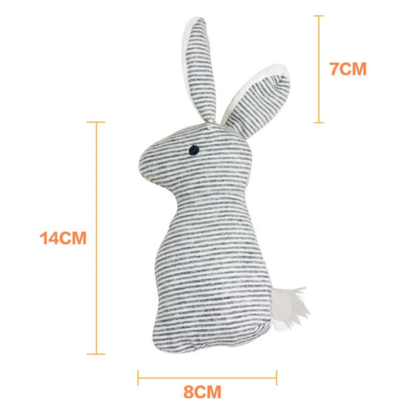 20*8CM Baby Toys 0-1 Year Rattles Mobiles Cute Rabbit hand grab stick BB stick ring baby plush toys P10