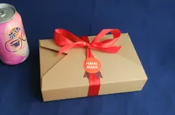 500 шт. 19.5*12.5*4 см белый/коричневый крафт-Бумага конверт коробки для конфет/Еда/ свадебные/ювелирные изделия Подарочная коробка упаковочные