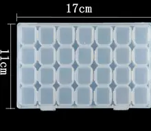 Boîtes de rangement pour bricolage artisanat, rangement de mosaïque 17x11CM, boîtes d'outils de peinture diamant, outils de broderie, plastique pour carré 1853