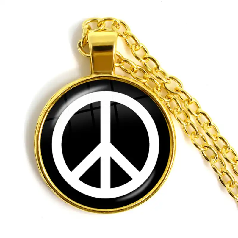 peace sign necklaces love bus surf van beach summer hippie peace