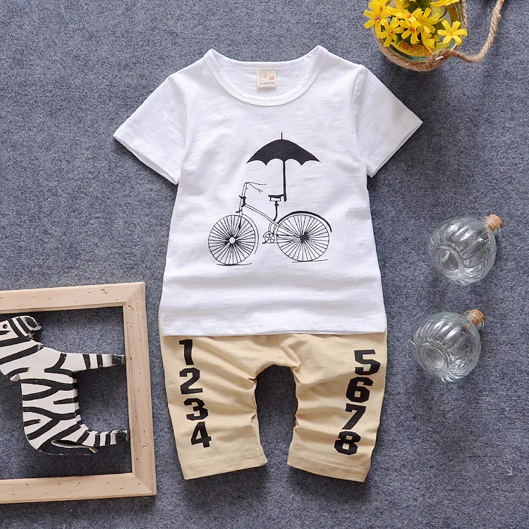 2017 Summer Lovely Printing Fashion Simple Baby Boy Cotton Summer T