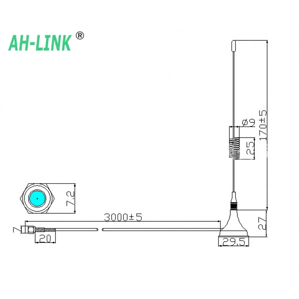 3.5dbi GSM антенна SMA разъем с магнитной базой для фиксированного беспроводного терминала Ham радио усилитель сигнала беспроводной повторитель