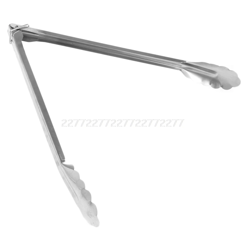 

Stainless Steel Buffet Salad Bread Food Tongs Clip Kitchen Clamp Serving 9Inch/12Inch D19 dropship