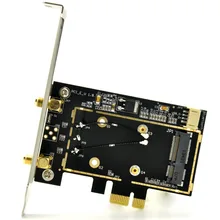 Беспроводной мини-конвертер половинного размера PCi-E к PCi-E PCi Express 1X/4X/8X/16X адаптер PCIe Настольный ПК WiFi адаптер+ Bluetooth кабель