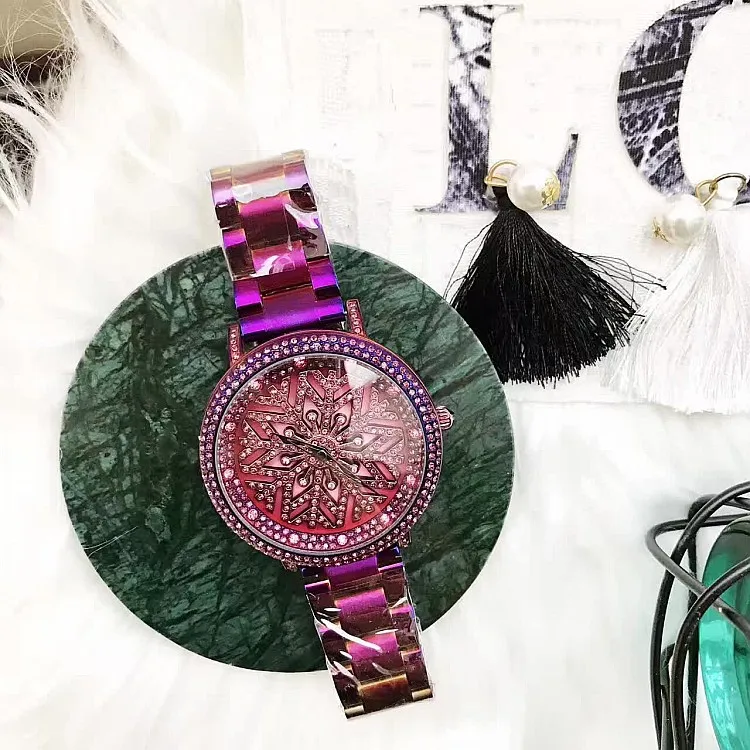 Бренд Mashali, женские кварцевые часы из нержавеющей стали, полностью бриллиантовые часы, блестящие женские вращающиеся нарядные часы, наручные часы, женские часы