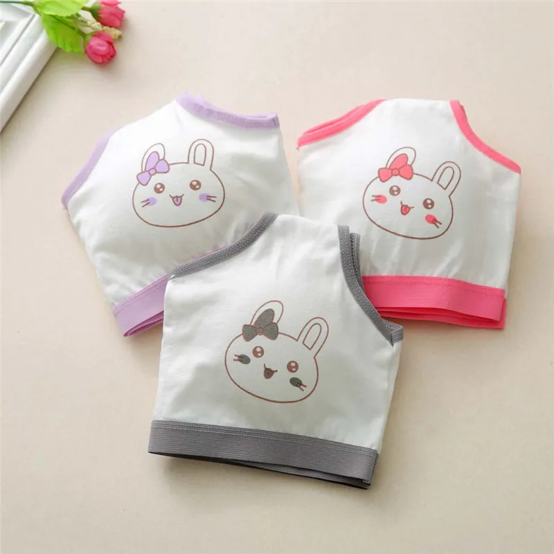 Underwear girl cotton clothes new Lovely Girls Printing Underwear Bra Vest Children Underclothes Sport Undies (25)