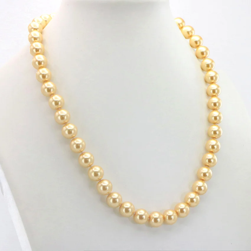 1 Natural gold Nanhai pearl necklace baroque pearl mother's gift jewelry necklace 925 silver pure gold necklace (14)