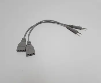 

20 Pieces Tieline Short Cables TENS Lead Wires Adapter 3 holes/ to 2.0mm pin for DDS heating electrodes