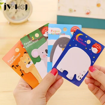 

4 pcs/lot Cartoon animal memo pad paper sticky notes post notepad kawaii stationery papeleria school supplies