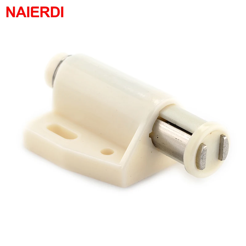 

4PCS NAIERDI Magnetic Cabinet Catch Kitchen Door Stopper Drawer Soft Close Push to Open Damper Buffers For Furniture Hardware