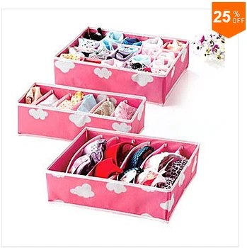

FreeShipping 3pcs=1Set,Bamboo Charcoal Fibre Foldable Closet Wardrobe Organizers Storage Box For Underwear,Bra, Necktie+Gift